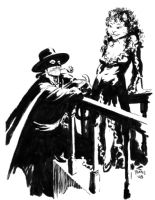 Tom Yeates Zorro and Omaha, the Cat Dancer Comic Art